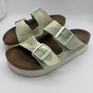 Birkenstock Camouflage Sandals in Green and Brown